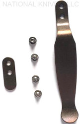 Rick Hinderer Knives Pocket Clip & Filler Tab Set - Solid Ti - Stonewash Bronze