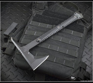 RMJ Tactical Ragnarok 14 Blackout Edition Tomahawk Black 80CrV2 Steel - Sheath