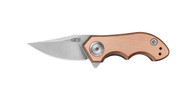 Zero Tolerance 0022CU Folding Knife 1.8" 20CV Blade Copper Scale - Titanium L/S