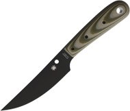 Spyderco Bow River FB46GPODBK Fixed Blade Knife Black 8Cr13MoV Blade Olive Drab