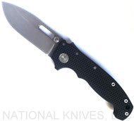 Strict Limit of One (1) AD-20S TOTAL per customer, household, etc.  Demko Knives MG AD-20S Stonewash CTS-204P Blade Black G-10 - WITH Thumb Slot