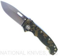 Strict Limit of One (1) AD-20S TOTAL per customer, household, etc.  Demko Knives MG AD-20S Stonewash CTS-204P Blade Camo G-10 - WITH Thumb Slot