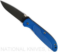 Rick Hinderer Knives Firetac Spanto Knife Battle Black 20CV Blade BTLBK L/S Blue