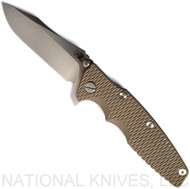 Rick Hinderer Knives Eklipse Spearpoint Knife Stonewash S45VN Blade SWBL L/S FDE