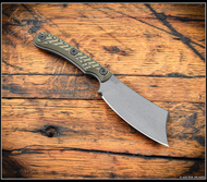 RMJ Tactical Jackdaw Fixed Blade Knife 3.25" Nitro-V Blade Dirty Olive - Sheath