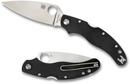 REFERENCE ONLY - Spyderco Caly 3.5 C144GP Folding Knife, 3.5" Plain Edge Blade, Black G-10 Handle