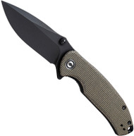 CIVIVI Pintail Knife C2020C Black Stonewash S35VN Steel Blade Dark Green Micarta