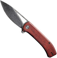 CIVIVI Riffle Flipper Knife C2024DS-2 Damascus Blade Dark Sandalwood Handle
