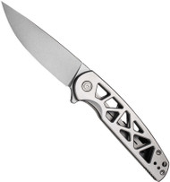 CIVIVI Perf Flipper Knife C20006-A Stonewash Nitro-V Blade Stainless Steel Hndle