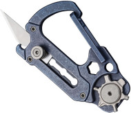 CIVIVI Polymorph Carabiner Keychain Multi-Tool C20045-3 Stonewash Blue Titanium