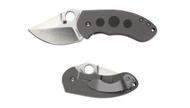 Spyderco Burch Chubby C183TIP Folding Knife, 2.3" Plain Edge Blade, Titanium Handle