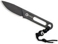 CIVIVI Minimis Neck Knife C20026-1 Black Stonewash 10Cr15CoMoV Blade - Sheath