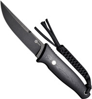 CIVIVI Tamashii Fixed Blade Knife C19046-3 Black Stonewash D2 Blade Black G-10