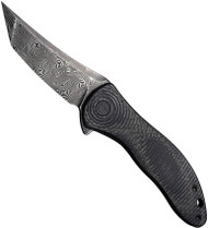 CIVIVI Synergy3 Tanto Knife C20075B-DS1 Damascus Steel Blade Black Carbon Fiber