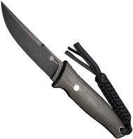 CIVIVI Tamashii Fixed Blade Knife C19046-4 Black Stonewash D2 Blade Grn Micarta