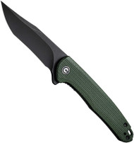 CIVIVI Mini Sandbar Knife C20011-3 Black Stonewash Nitro-V Blade Green Micarta