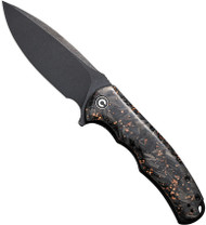 CIVIVI Praxis Knife C803I Black Stonewash 9Cr18MoV Blade Carbon Fiber Copper