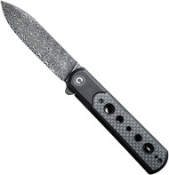 CIVIVI Banneret Flipper Knife C20040D-DS1 Damascus Steel Blade Carbon Fiber