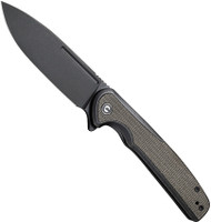 CIVIVI Voltaic Knife C20060-3 Black Stonewash 14C28N Blade Dark Green Micarta