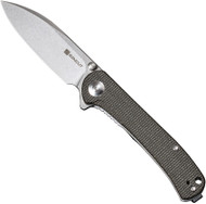Sencut Scepter Folding Knife SA03F Stonewash 9Cr18MoV Blade Dark Green Micarta