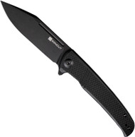Sencut Brazoria Folding Knife SA12A Black Stonewash D2 Steel Blade Black G-10