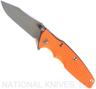 Rick Hinderer Knives Eklipse Spearpoint Knife Working Finish S45VN BTLBR Orange