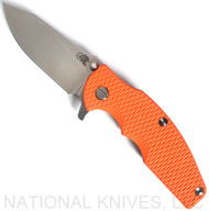 Rick Hinderer Knives Jurassic Slicer Stonewash Magnacut Blade SWBR L/S Orange