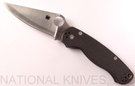Spyderco Paramilitary 2 C81CFPE2 Sprint Run Folding Knife, Satin 3.437" Plain Edge S90V and 154CM Laminate Blade, Black Carbon Fiber Handle