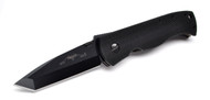 Emerson Knives CQC-7B BT Tanto Folding Knife, Black 3.3" Plain Edge 154CM Blade, Black G-10 Handle, NO Wave