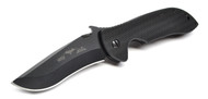 Emerson Knives Commander BT Folding Knife, Black 3.8" Plain Edge 154CM Blade, Black G-10 Handle, Emerson "Wave" Opener