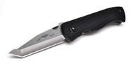 Emerson Knives CQC-7B SF Tanto Folding Knife, Satin 3.3" Plain Edge 154CM Blade, Black G-10 Handle, NO Wave