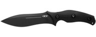 Zero Tolerance 0100 Fixed Blade Knife, Black 5.75" Plain Edge Blade