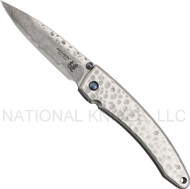Mcusta Tsuchi Large MC-114D Folding Knife, 3.375" Plain Edge Damascus Blade