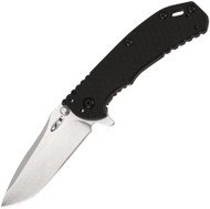 Zero Tolerance ZT 0566 Assisted Opening Knife, 3.25" Plain Edge Blade, Black G-10 and Stainless Steel Handle