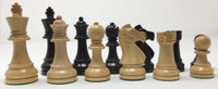 Baron Chess Pieces in Black Lacquer with 3.75" King 