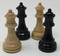 Baron Chess Pieces in Black Lacquer with 3.75" King  With 4 Queens