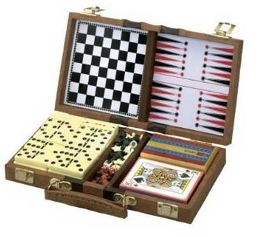 Global Gizmos 6 In 1 Game Set Traditional & Fun Games Home Travel 