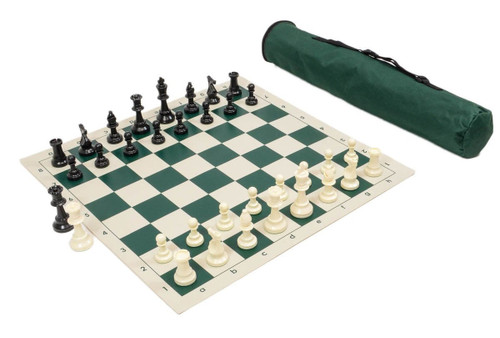 Travel Tournament Chess Set, 34 Chess Pieces (2 Extra Queens), Chess  Board and Canvas Archer Quiver Tote Bag combination