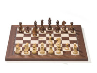 DGT e-Board with Timeless Chess Pieces and Rosewood Chess Board