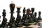 The Zorya - Unique Wood Chess Set with Chess Board & Storage, King 4 inches  Dark Chess Pieces