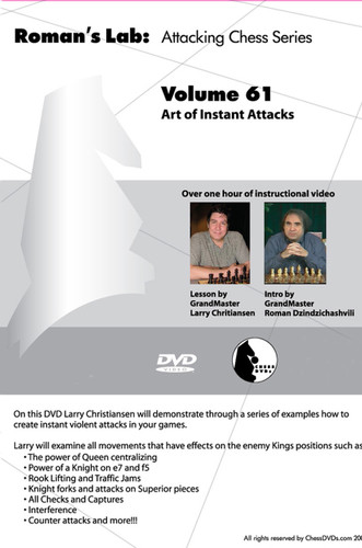 Roman's Chess Labs:  61, Attacking Chess Series - Art of Instant Attacks DVD