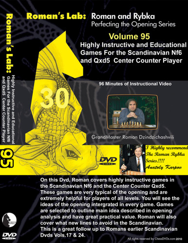 Roman's Lab 95: Scandinavian Defense, 2...Nf6 and 2...Qxd5 - Chess Opening Video DVD