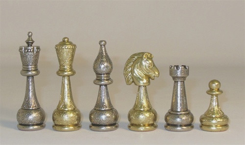 Treviso Robust Chess Set- Metal, Staunton