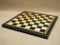 Chess Board Pressed Leather on Wood 1"