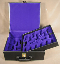 Black Vinyl Two-Tray Box for up to 5.5" King
