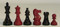 The Classic Knight - Black and Red Boxwood Chess Pieces - 3.75" King 