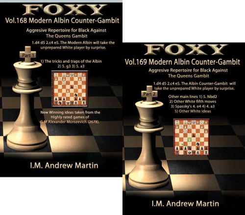 Foxy 168-169: The Modern Albin Counter-Gambit (2 DVDs) - Chess Opening Video DVD