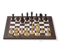 DGT e-Board with Royal Chess Pieces and Wenge Chess Board