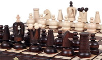  The Zhiva Chess Set, Hand crafted d Wooden Chess Pieces and Chess Board with Chess Piece Storage
