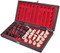  The Zhiva Chess Set, Hand crafted d Wooden Chess Pieces and Chess Board with Chess Piece Storage red interior cloth